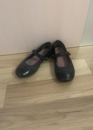 Туфли кожаные школьные черные для девочки 34 размер3 фото