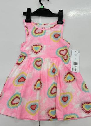 Платье для девочки розовое легкое новое, бренд f&amp;f со скидкой -50%