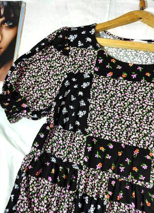 Трикотажное платье в цветочный принт в стиле ховчарворк,андр 26-285 фото