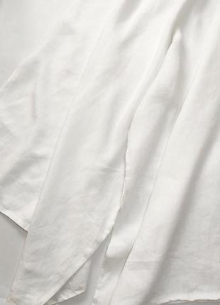Комбинезон женский белый брючный лён свободного кроя оверсайз от бретеля italy l2 фото