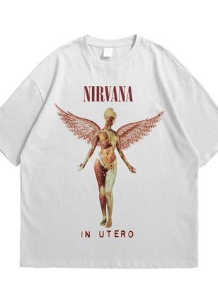 Футболка с принтом nirvana - in utero m белый