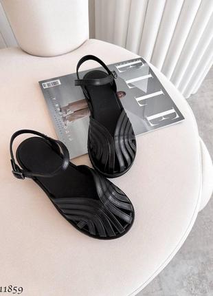 Premium! женские кожаные черные босоножки на каблуке летние натуральная кожа лето4 фото