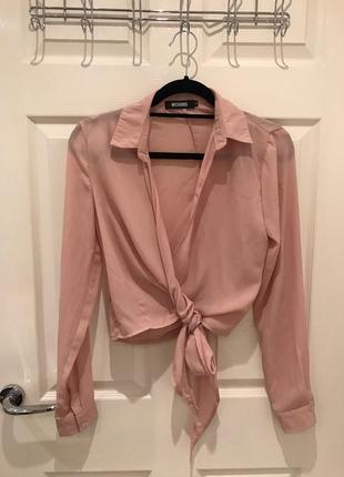 Распродажа блузa missguided кофта топ рубашка asos на запах с завязками4 фото