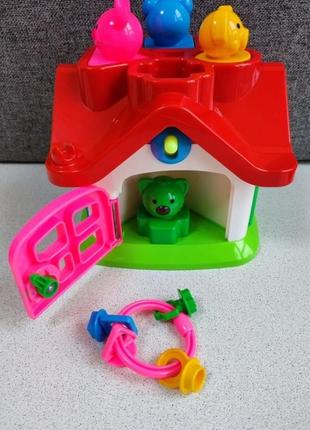 Теремок домик сортер с дверями развивающая игрушка полесье polesie1 фото