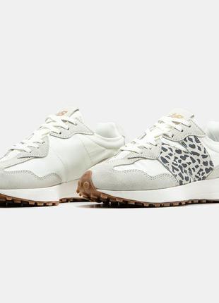 Кроссовки new balance 327 бежевые леопард женские