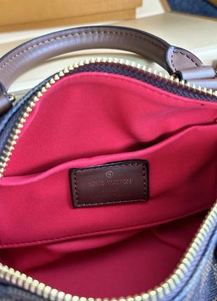 Женская сумка в стиле louis vuitton speedy nano brown/chess premium.3 фото