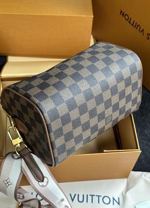 Женская сумка в стиле louis vuitton speedy nano brown/chess premium.5 фото