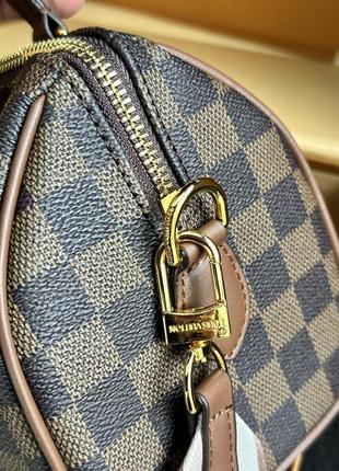 Женская сумка в стиле louis vuitton speedy nano brown/chess premium.6 фото