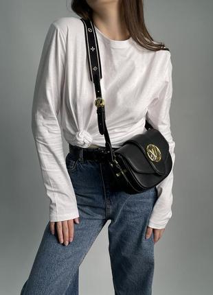 Женская сумка в стиле louis vuitton pont 9 soft pm black leather premium.8 фото