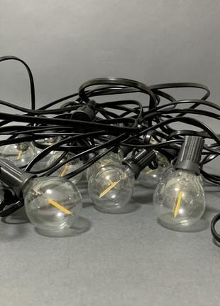 Светодиодная гирлянда с винтажными лампочками3 фото