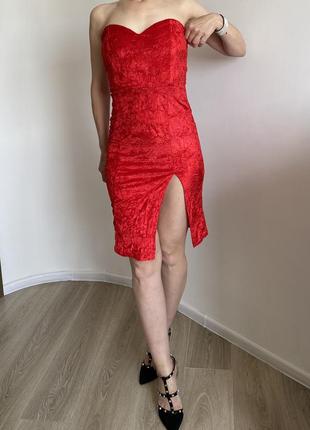 Корсетное красное платье in the style billie fairs