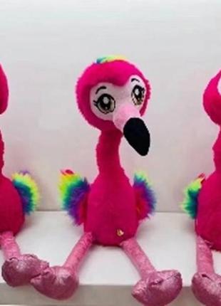 Мягкая игрушка-повторюшка toycloud розовый фламинго k4201