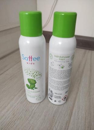 Пена детская для чувствительной кожи для ванны и душа. saffee. франция.