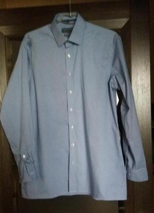 Сорочка в блакитну смужку, р.42