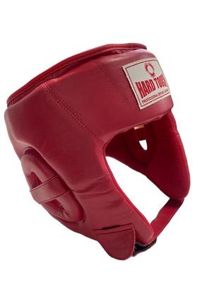 Шлем боксерский открытый hard touch pu красный s