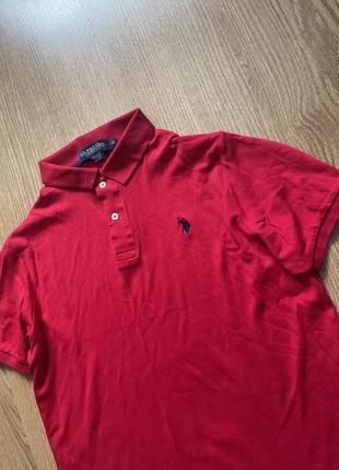 Червона бавовняна футболка поло polo розмір м2 фото