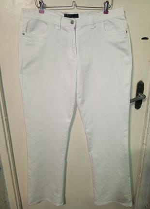 Стрейч,білі,широкі джинси на високу,великого розміру,grandiosa by charles voegele