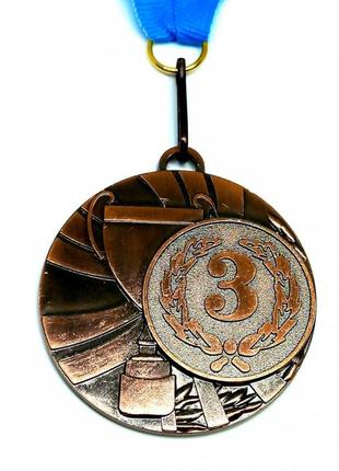Медаль спортивна 5 см зі стрічкою за ііі місце j25-5200b