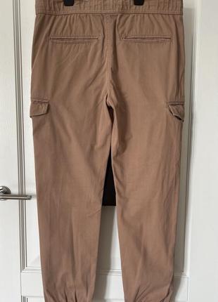 Женские брюки брюки брюки джоггеры карго cargo cedarwood state бежевые песочные с карманами2 фото