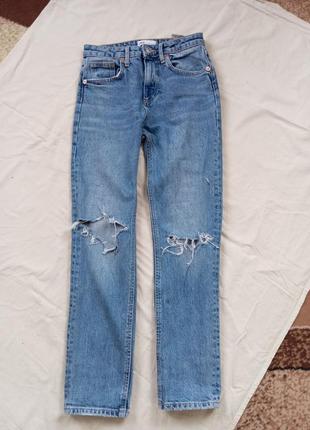 Рваные джинсы, джинсы с потертостями, зауженные джинсы5 фото