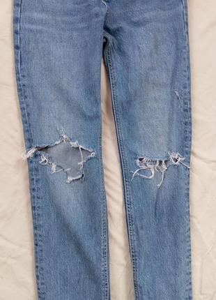 Рваные джинсы, джинсы с потертостями, зауженные джинсы7 фото