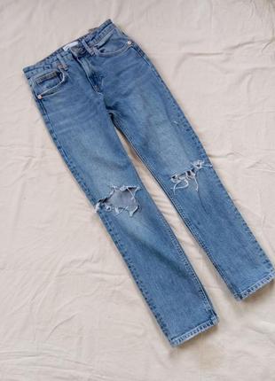 Рваные джинсы, джинсы с потертостями, зауженные джинсы8 фото