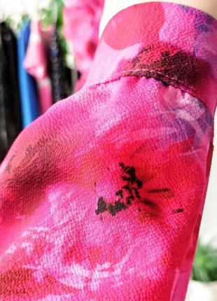 Яркая блуза с баской в цветочный принт boohoo5 фото