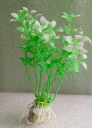 Рослини штучні в акваріум, зелений - довжина 9 см, пластик