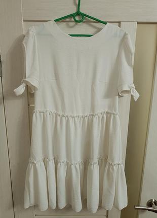 Біла літня сукня.1 фото