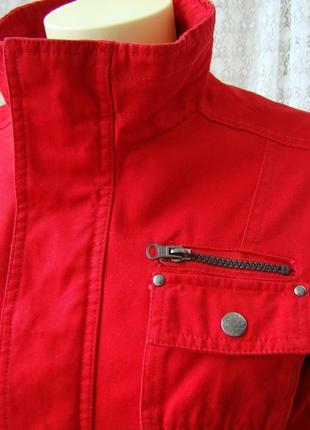 Куртка жакет красная хлопок xdf р.42-44 6567а3 фото