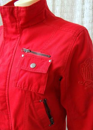 Куртка жакет красная хлопок xdf р.42-44 6567а4 фото
