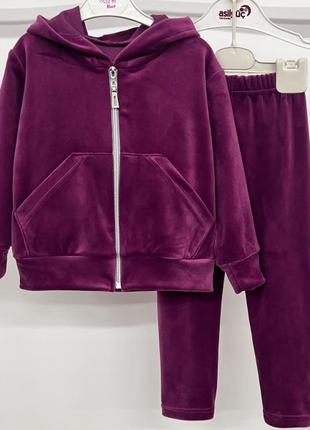 Велюрові костюми на блискавці, для дітей від 1 до 13 років3 фото