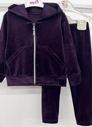Велюрові костюми на блискавці, для дітей від 1 до 13 років4 фото
