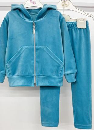 Велюрові костюми на блискавці, для дітей від 1 до 13 років6 фото