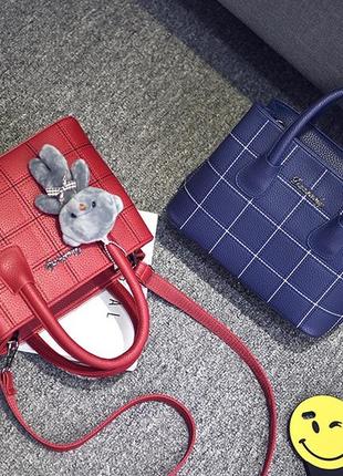 Женская мини сумочка с брелоком мишка, маленькая сумка на плечо