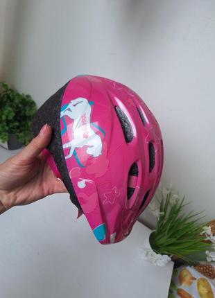 Дитячий велошолом для дівчинки рожевий захисний шолом 50-562 фото