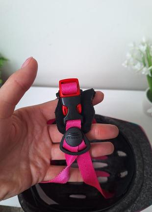 Дитячий велошолом для дівчинки рожевий захисний шолом 50-564 фото