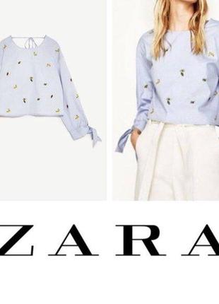 Блуза з вишивкою zara2 фото