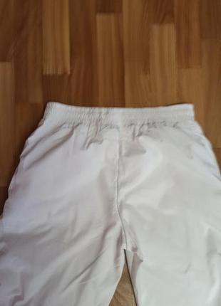 Спортивные белые брюки с подкладкой размер l замес полиэстера с хлопком4 фото