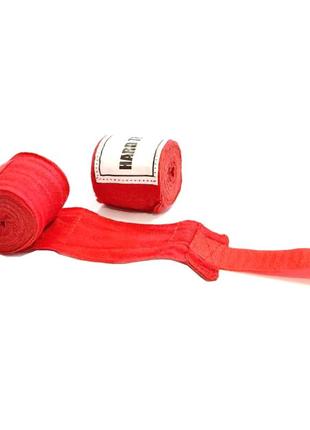 Бинти боксерські нейлон hard touch 3,5 м червоні