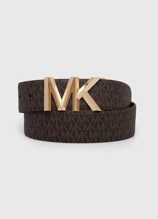 Двосторонній шкіряний коричневий ремінь michael kors оригінал