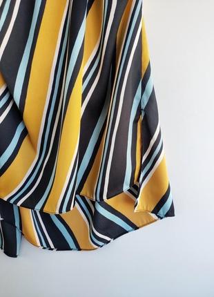 Шикарная сатиновая блузка с завязкой zara9 фото