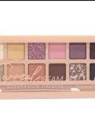 Палетка матовых, сверкающих и перламутровых теней 12 оттенков dodo girl surreal dream (в)