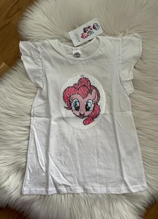 Футболка my little pony з паєтками для дівчинки