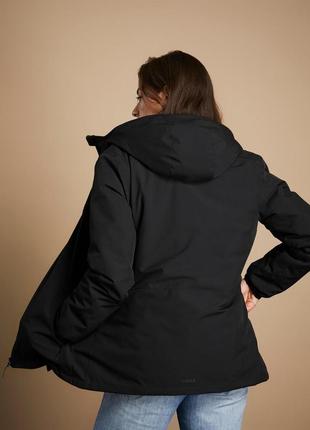 Куртка лыжная женская 100 зимняя черная - s8 фото