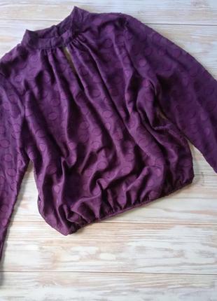 Блуза с пышными рукавами фиолетовая wallis размер 48-503 фото