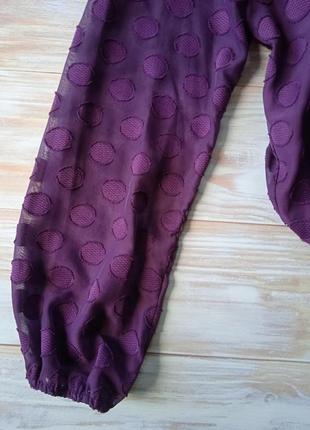 Блуза с пышными рукавами фиолетовая wallis размер 48-505 фото