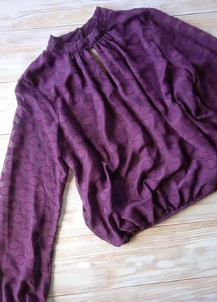 Блуза с пышными рукавами фиолетовая wallis размер 48-504 фото