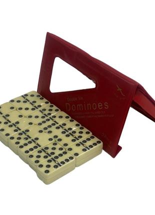 Игра настольная домино в красном чехле 4807р-к