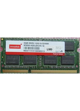 Оперативная память для ноутбука innodisk so-dimm ddr3 4gb 1600mhz pc3-12800 2rx8